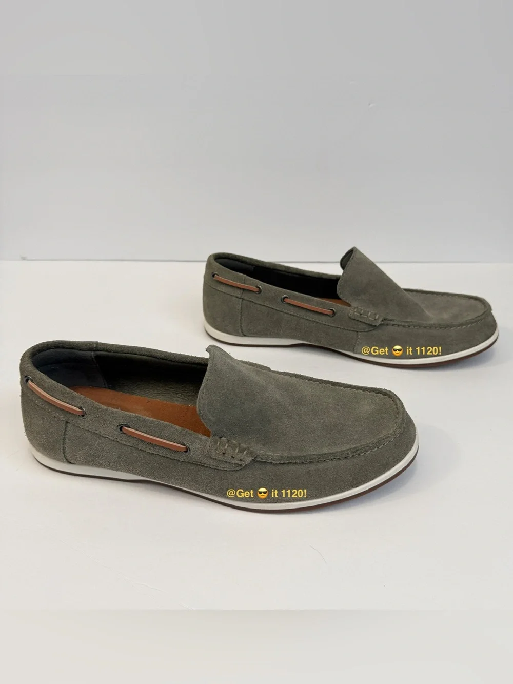Clarks Morven Sun Men’s Slip-On Olive Suede Leather Shoes 261481757 Size 10 US